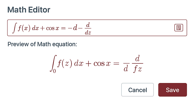 Math plugin preview